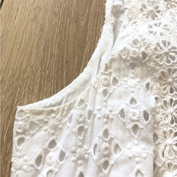 J. Crew Eyelet Lace Midi Dress in White Size 4 - Picture 12 of 13